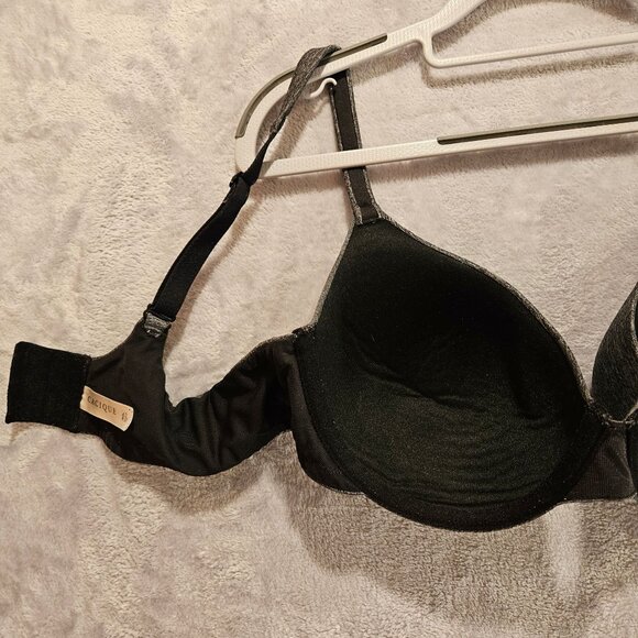 Cacique bra womans 40C True embrace T-Shirt  Grey Black underwire padded - Picture 7 of 11